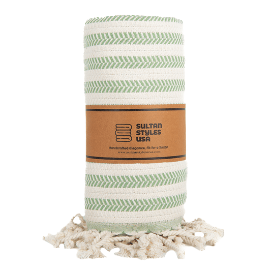 Turkish towel, lightweight, absorbent, eco-friendly, 100% cotton, sand-resistant